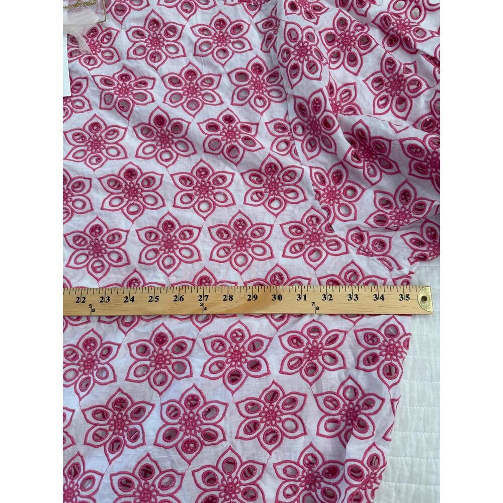Sundress Florine Eyelet Dress Womens XL XXL Pink White Embroidered Cotton France - Picture 10 of 12
